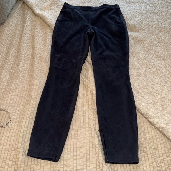 Lafayette 148 New York Pants - Lafayette 148 NY Navy Blue Stretch Lambskin Front Ankle Zip Slim Pants 4/6